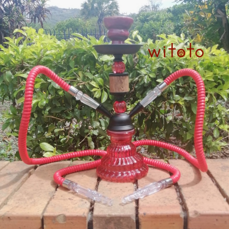 NARGUILA HOOKAH MOTIVO 5 ROJA